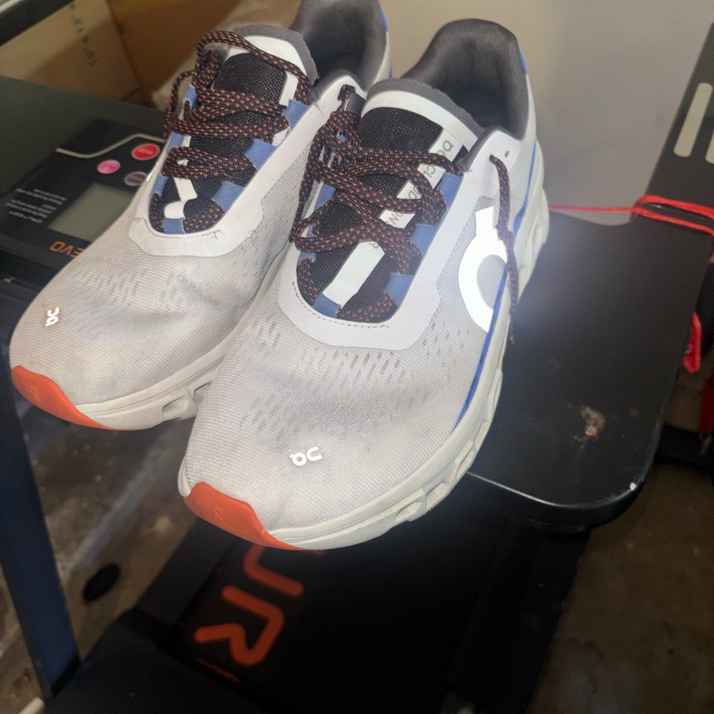 On Running Men's Athletic Shoes in White and Orange